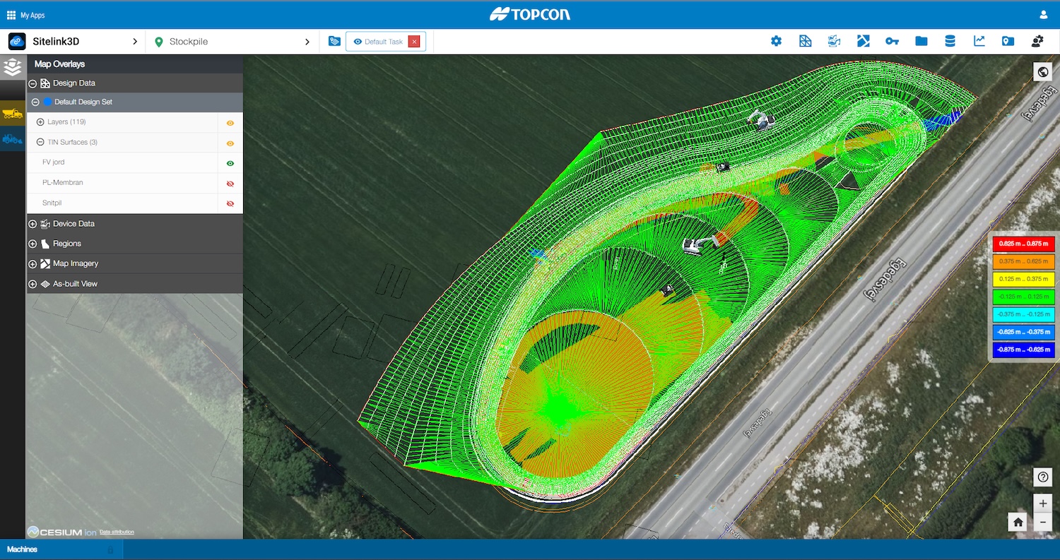 A screenshot of geospatial technology in action from Topcon Positioning Systems