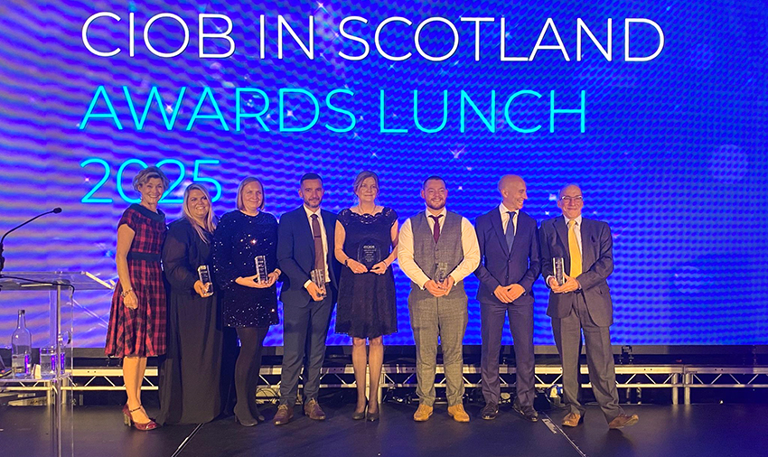 Winners line up. image: CIOB