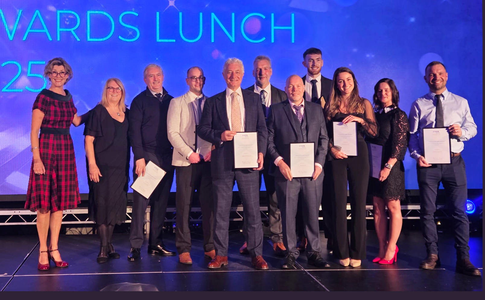 Winners line up. image: CIOB