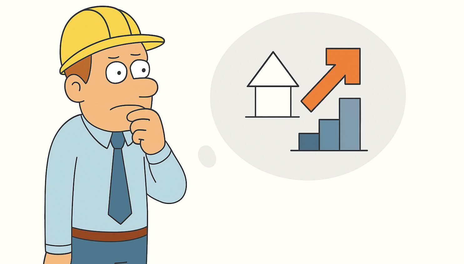 Cartoon image of the estimator character created by Carlo Borri of Arcadis - DO NOT REUSE