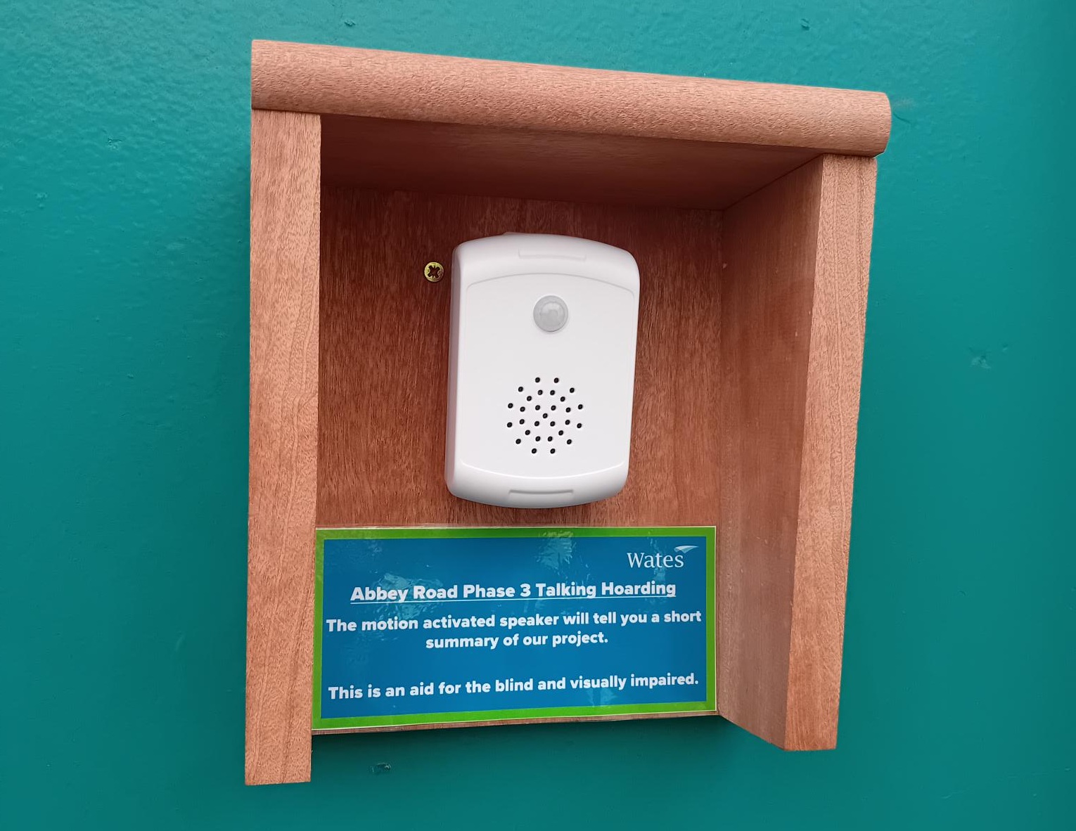 The Wates 'talking hoarding'. Image: CCS