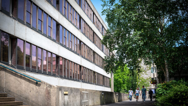 Lasdun Wall before the redevelopment project started. Image: UEA