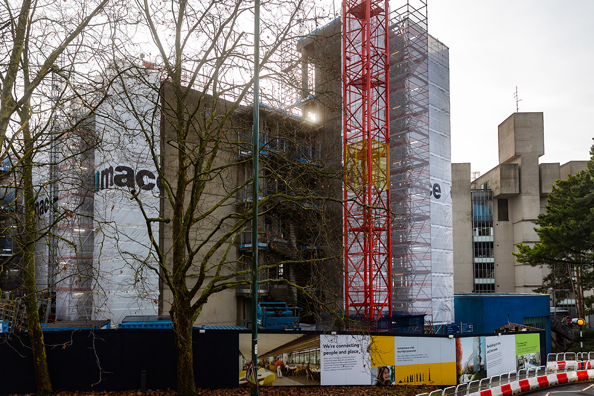 The project is on a busy university campus, home to around 16,500 students. Image: Julie Kim