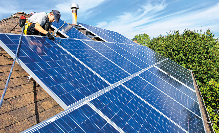 Solar PV is used widely in social housing. Image: Dreamstime