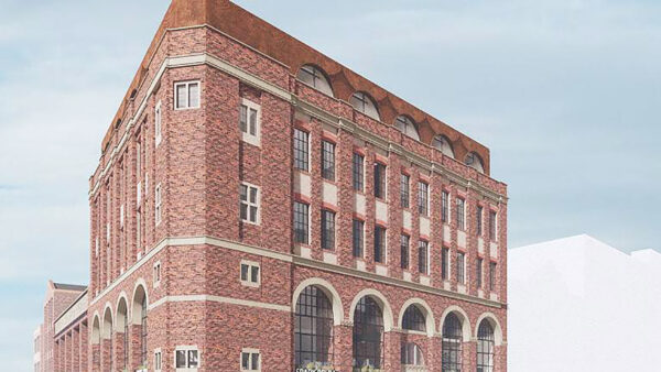 Derwent Works, a former industrial building, will be reimagined as residential and retail units. Image TCC
