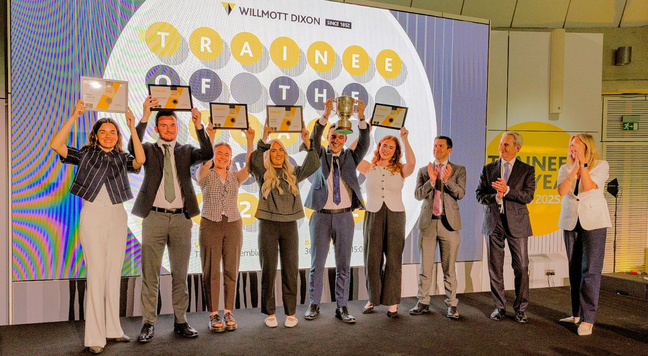 Willmott Dixon trainee awards - assistant project surveyor Scott Dennett has won the contractor’s 2026 Trainee of the Year award.