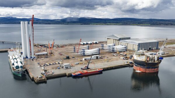 The newly rebranded Maraen Port of Nigg on the Cromarty Firth is gearing up to support construction of vast Dogger Bank wind farms. Image: Maraen Port of Nigg.