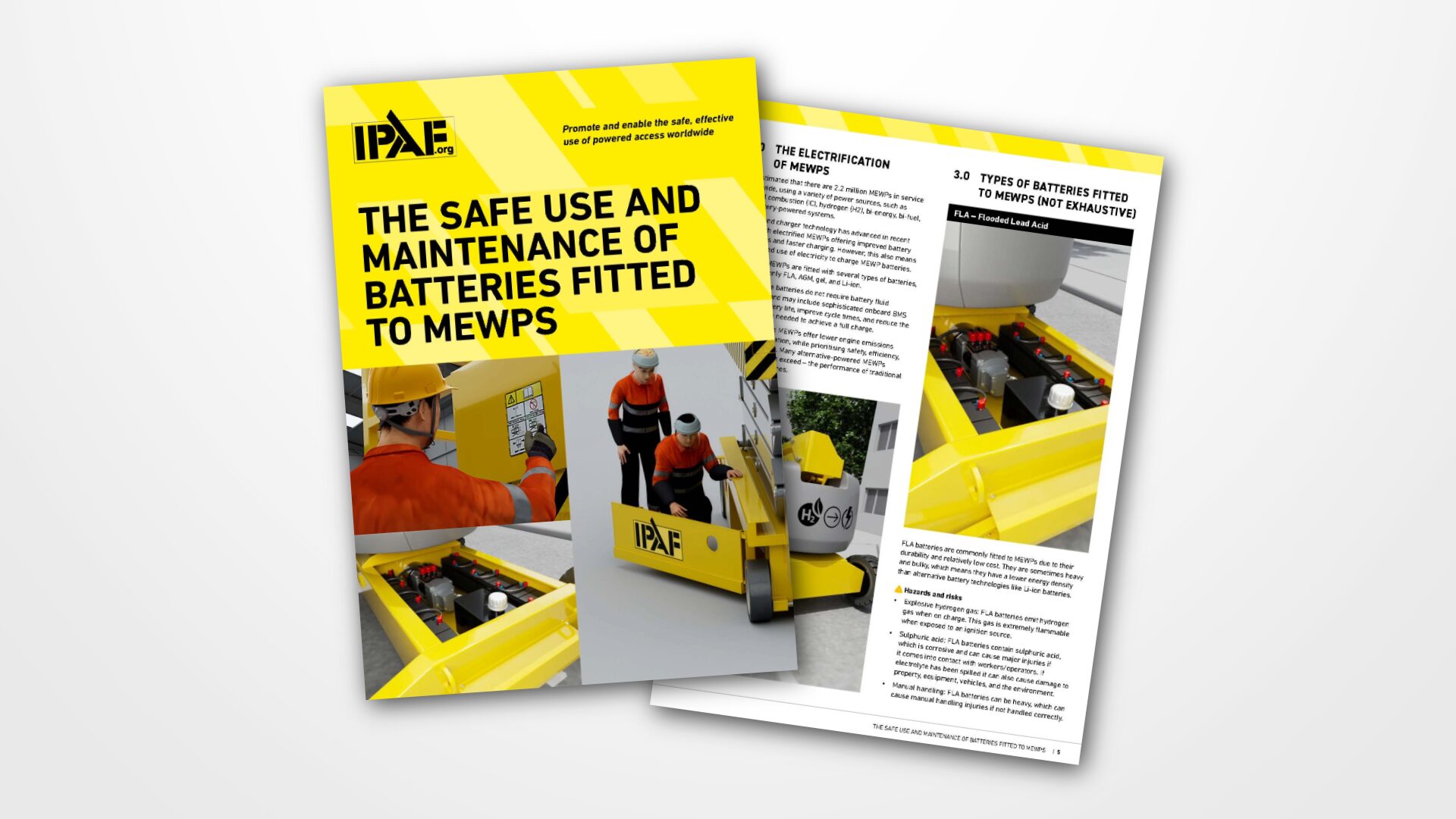 MEWP battery guidance - IPAF has released a guidance pack focused on the safe use and maintenance of batteries for MEWPs. 