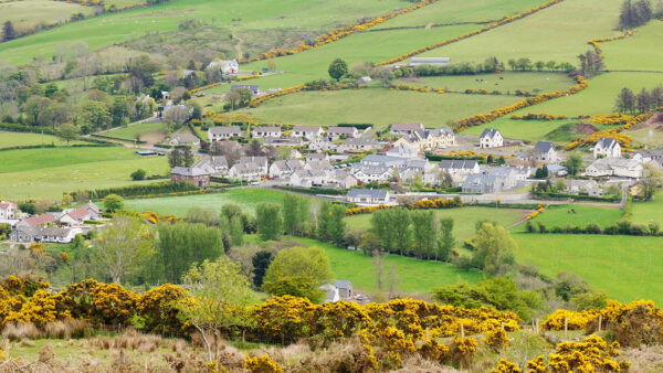 Rural village in the Antrim Glens region of Northern Ireland. Image Dreamstime