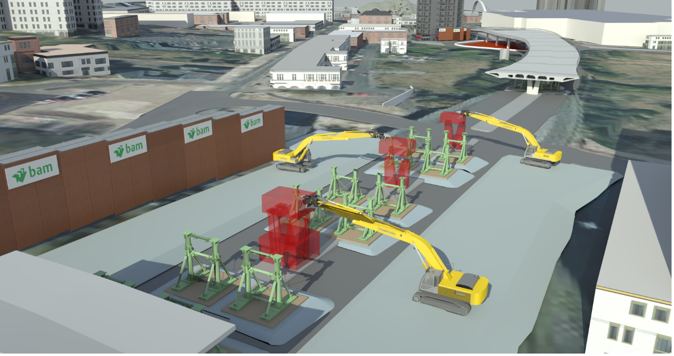 4D visualisation of Gateshead Flyover demolition