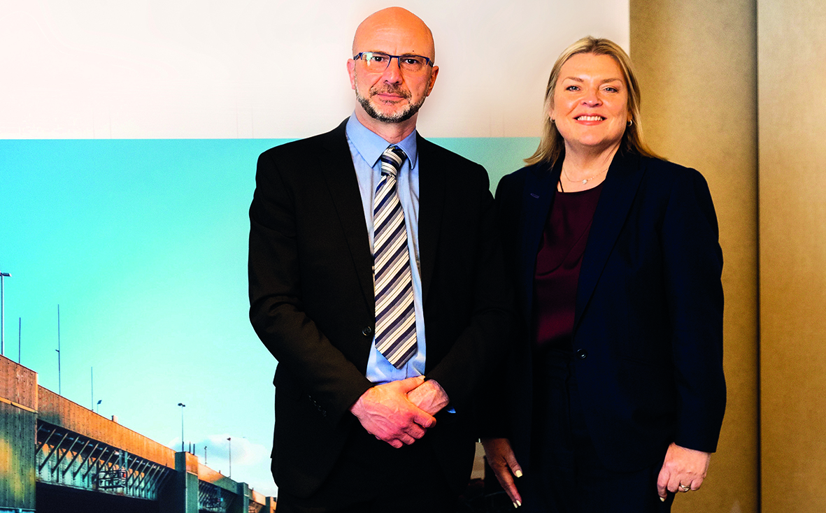 Tim Galloway and Sarah Buxcey from The Building Safety Regulator. Image Julie Kim