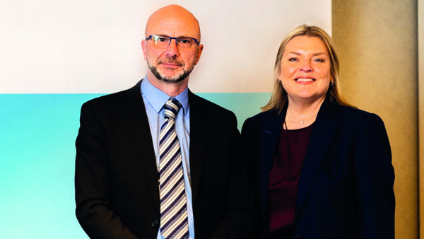 Tim Galloway and Sarah Buxcey from The Building Safety Regulator. Image Julie Kim