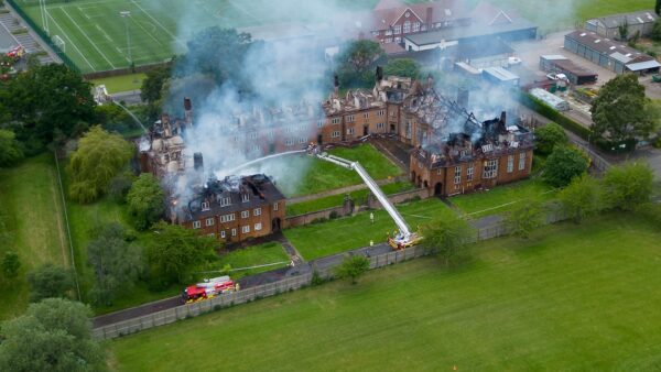 Firefighters battling the fire in June 2023. Image: Wirestock | Dreamstime.com.