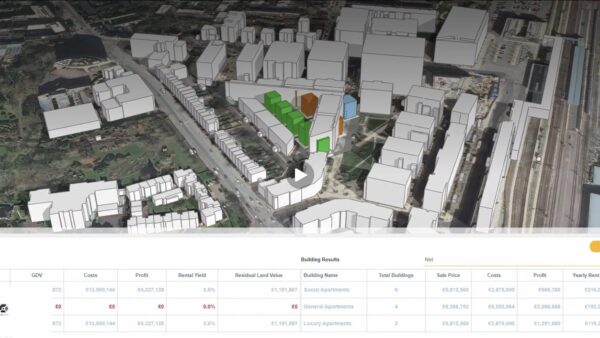 Screenshot of Esri UK and Landclan app for digital planning story. Image: Esri UK