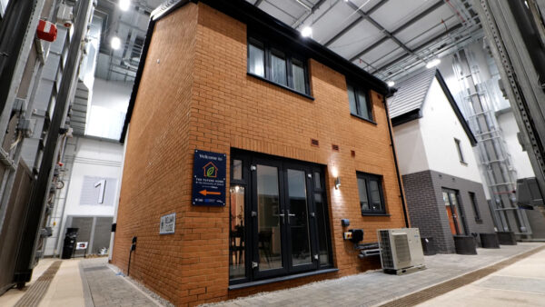 Bellway’s Future Home inside the Energy House 2.0 climate chamber at the University of Salford. Image: Bellway.