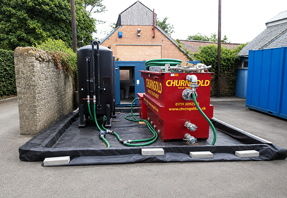 Water treatment area on a Churngold site. Image: Churngold