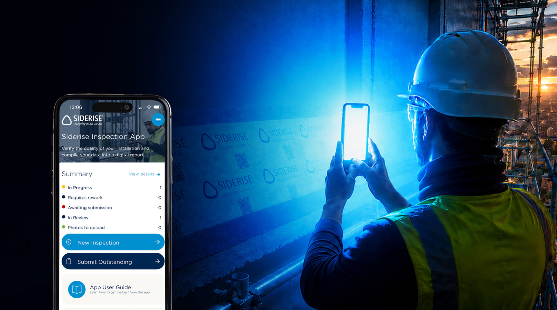 Siderise inspection app - To meet demands in relation to the passive fire protection measures in facades, Siderise has launched its new App.