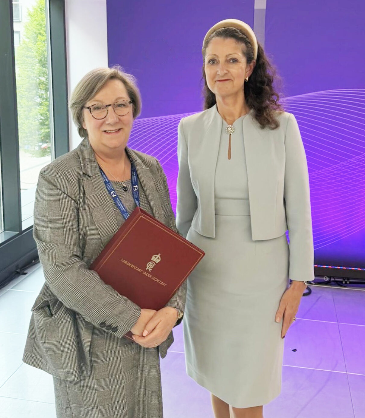 CIOB chief executive Victoria Hills and Samantha Dixon, the UK minister for building safety