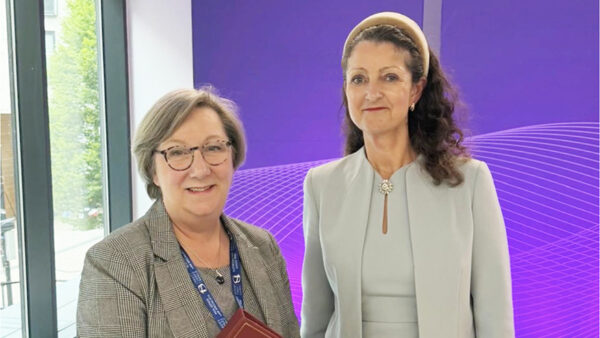 CIOB chief executive Victoria Hills and Samantha Dixon, the UK minister for building safety