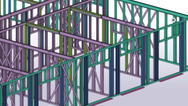 A screengrab fro Tekla of structural connections in a 3D model. Image: Birmingham City University