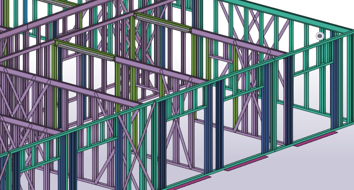 Birmingham City University tool - Researchers have developed automation tools that cut the time taken to check structural connections - A screengrab fro Tekla of structural connections in a 3D model. Image: Birmingham City University