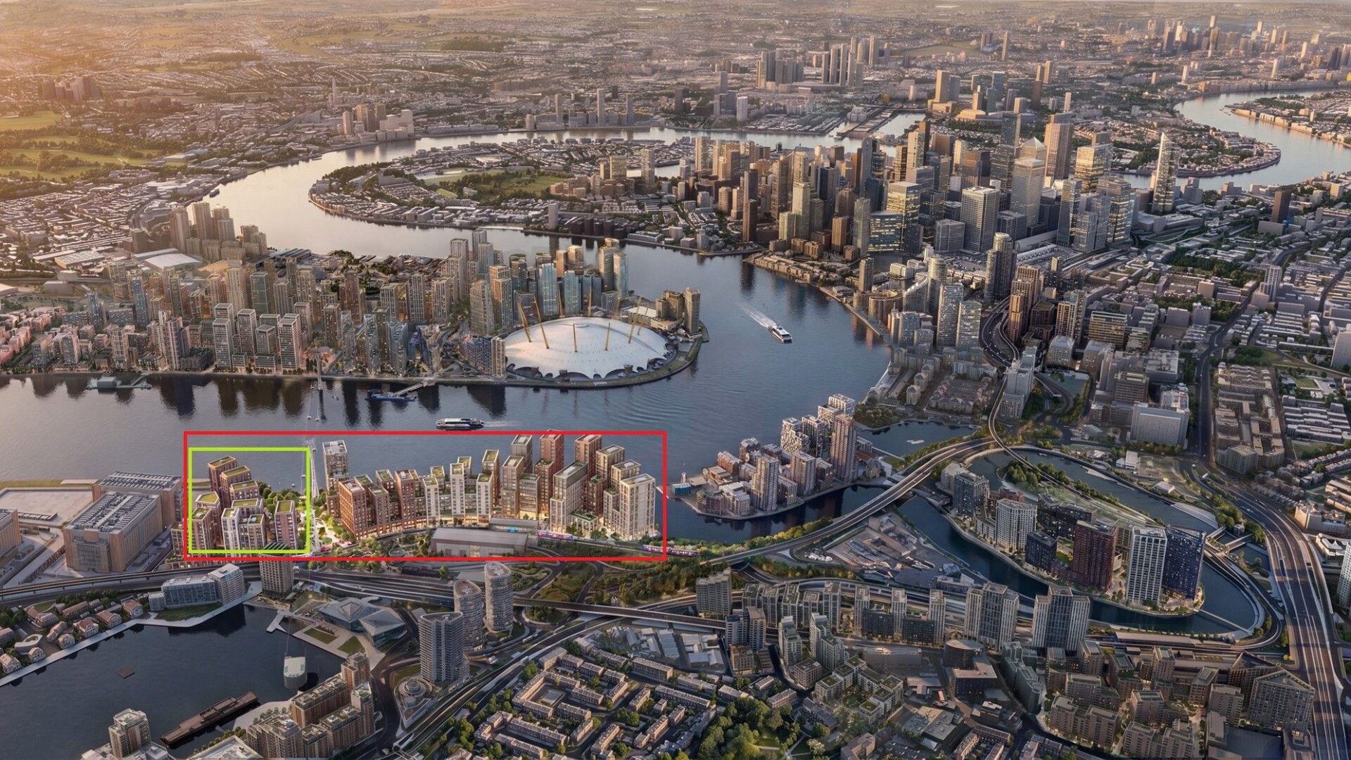 Location of the Thameswide West development highlighted. Image: Arada