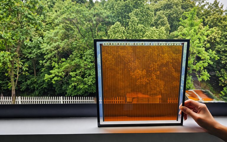 UCL solar window - A team of researchers led by University College London has developed a semi-transparent solar cell prototype