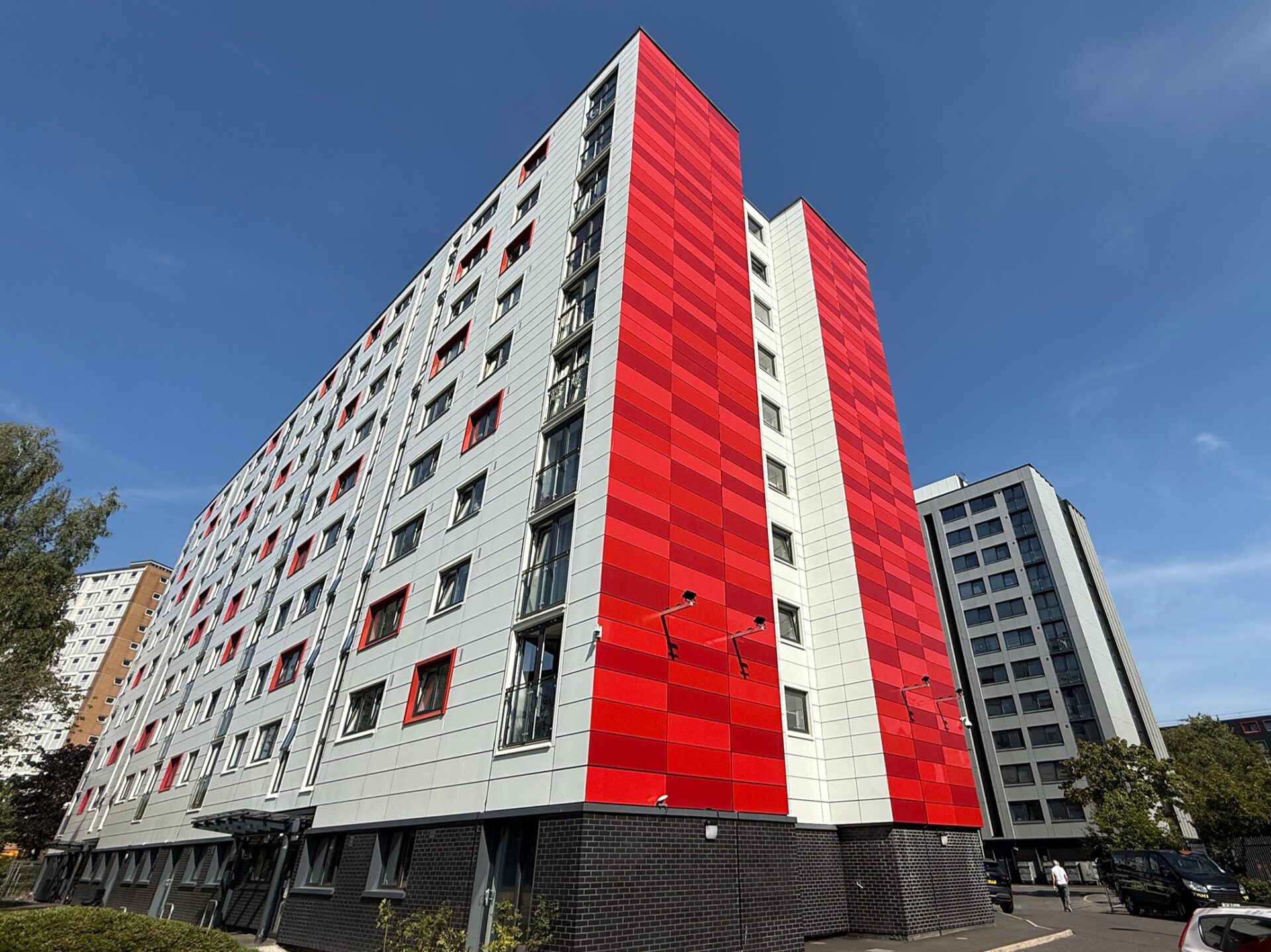 remediation salford - Fire safety remediation works at nine residential tower blocks in Salford have been completed. Image: Pick Everard