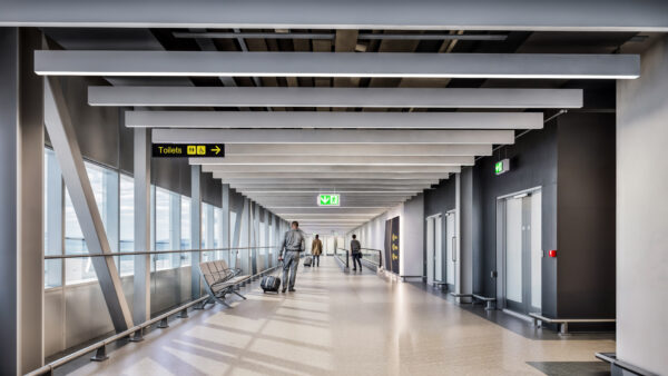 Skylink sections will be pre-assembled in a vacant hanger and moved into place overnight for installation. Image: Farrans.