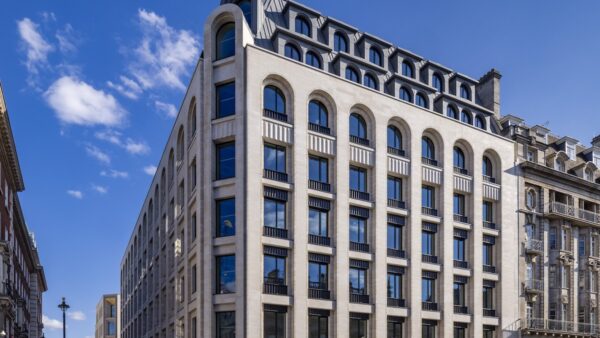 450 tonnes of recycled steel, including from another building in GPE’s property portfolio, saved some 744 tonnes of embodied carbon at 30 Duke Street St James’s. Image: Mace Construct
