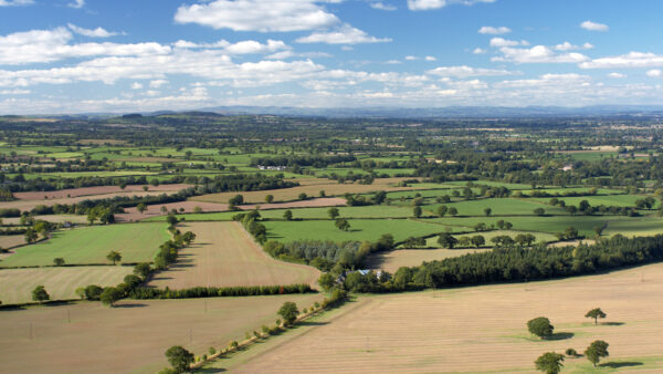 Shropshire countryside. Naturum restores intensively farmed and other types of land to natural biodiversity. Image: Denis Kelly | Dreamstime.com