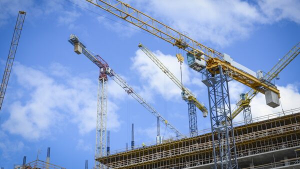 Tower cranes shot for project productivity story. Image: 55857424 | Crane © MrFly | Dreamstime.com